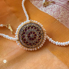 Sterling Silver Royal Kundan Borla Maang Tikka