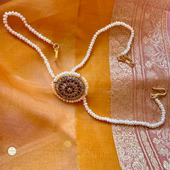 Sterling Silver Royal Kundan Borla Maang Tikka