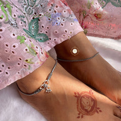 Pure Silver Sadabahar Chain Anklet