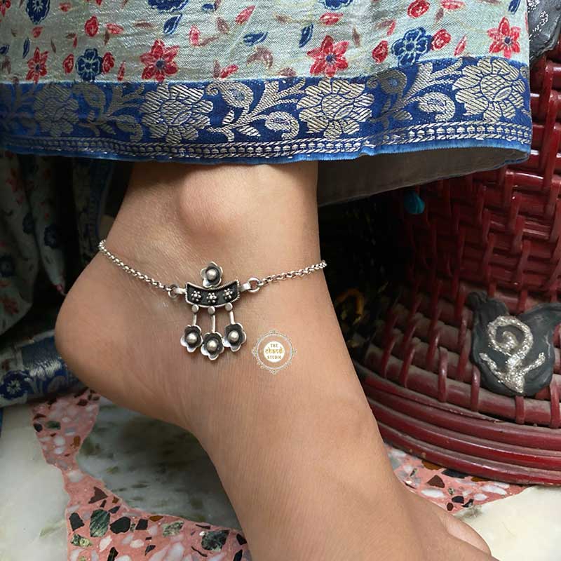 Stylish Pure Silver 925 Anklet/Payal