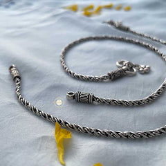 Twisted Rope Silver Anklet