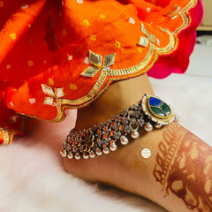 Jashn Kundan Jali Anklet