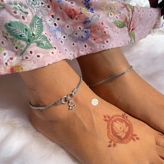 Utsav Pure Silver 925 Ankle Bracelet/Payal