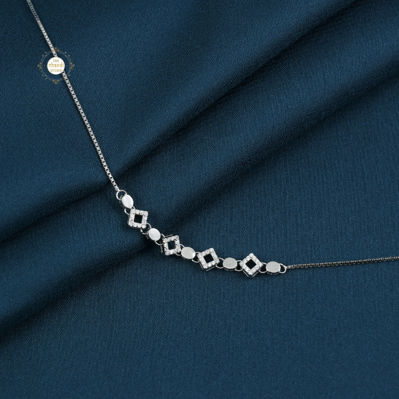 Sparkling Silver Dazzle Anklet