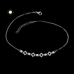 Sparkling Silver Dazzle Anklet