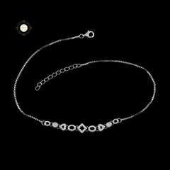 Sparkling Silver Shimmering Grace Anklet