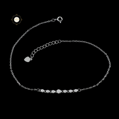 Sparkling Silver Classic Everyday Anklet