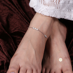 Sparkling Silver Classic Everyday Anklet