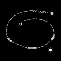 Sparkling Silver Classic Everyday Anklet