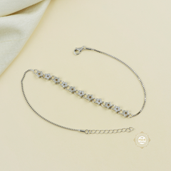 Sparkling Silver Twinkle Star Anklet