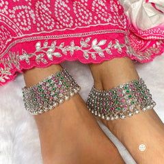 Royal Bloom Silver Anklet