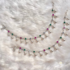 Utsav Ball Drop Stone Anklet