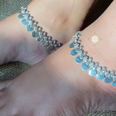 Silver Radiance Coin Anklet