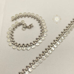 Silver Radiance Coin Anklet