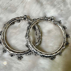 925 Sterling Silver Ghungroo Leg Kada (Piece)