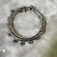 925 Sterling Silver Ghungroo Leg Kada (Piece)