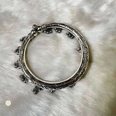 925 Sterling Silver Ghungroo Leg Kada (Piece)