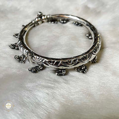 925 Sterling Silver Ghungroo Leg Kada (Piece)