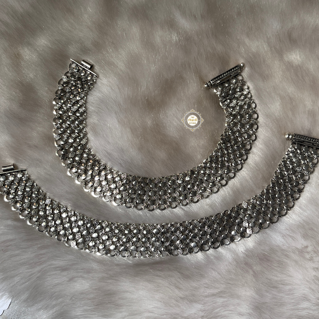 Sterling Silver Jashn Rawa Anklet