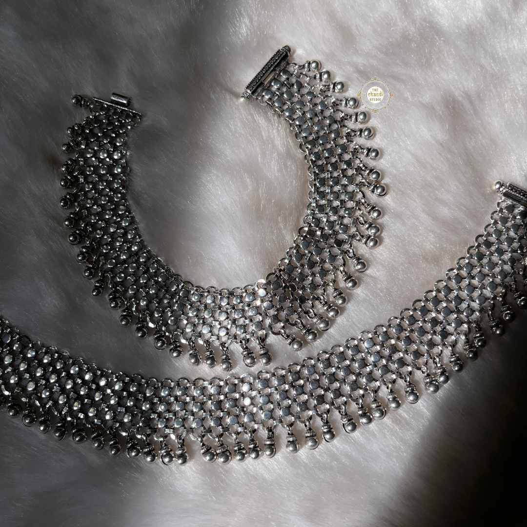Sterling Silver Rawa Ghungroo Anklet