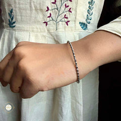 Sterling Silver Silver Rope Bangle (Piece)