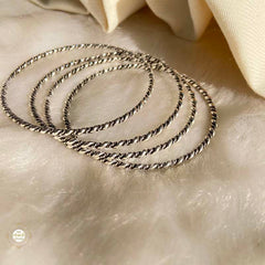 Silver Rope Bangle (Piece)