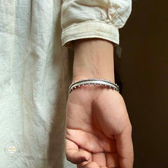 Sterling Silver Unique Heritage Rawa Bangle (Piece)