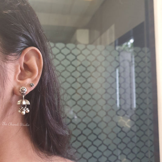 Sterling Silver Little Tribal Earring