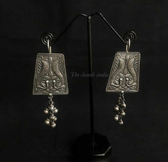 Sterling Silver Peacock Ghungroo Earring