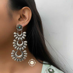 Crescent Moon Layered Earrings