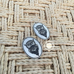 The Mighty Owl Engraved Earring