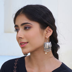 Lotus Hoop Earring