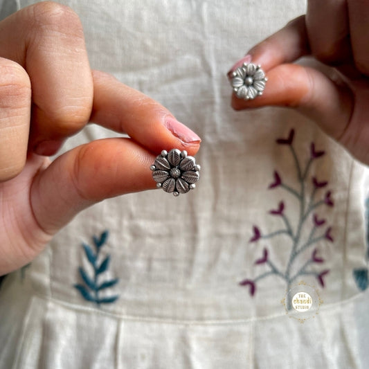 Silver Bloom Studs