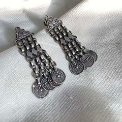 Sterling Silver Vintage Tribal Charm Earrings