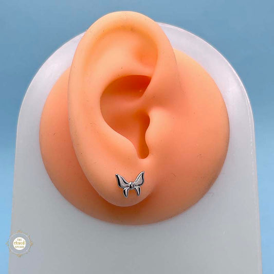 925 Sterling Silver Butterfly Earring Unisex (Piece)