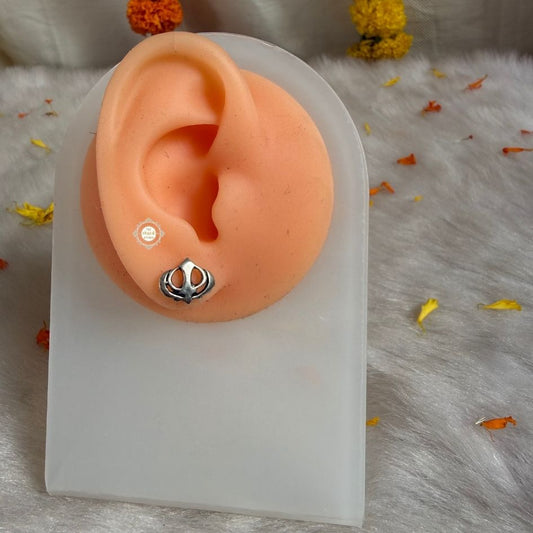 Buy Chandi Earrings Online with Khanda Silver Stud
