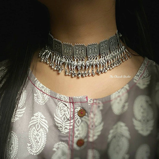 Sterling Silver Tota Choker Set