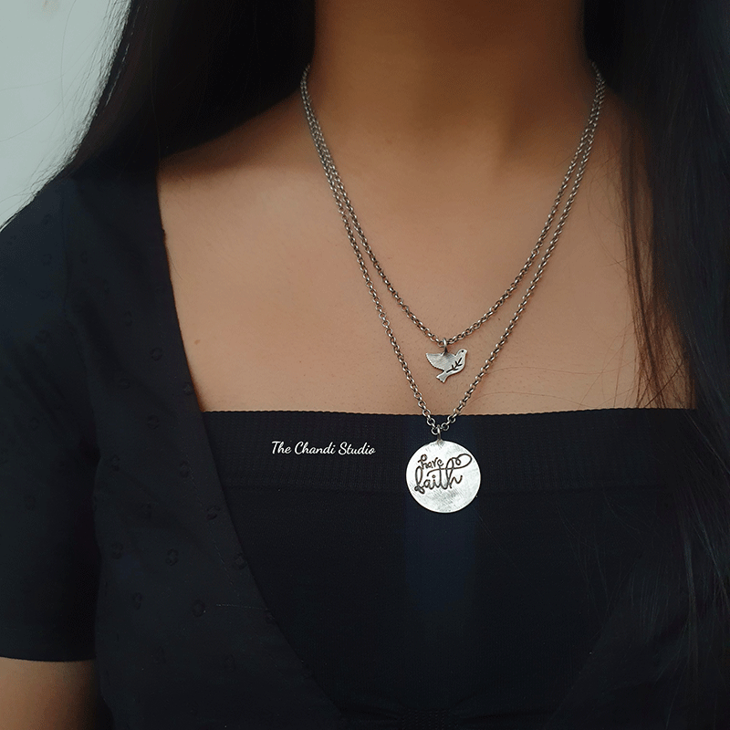 Just Breathe & Have Faith Necklace