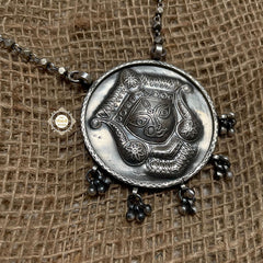 Hand Engraved Durga Necklace