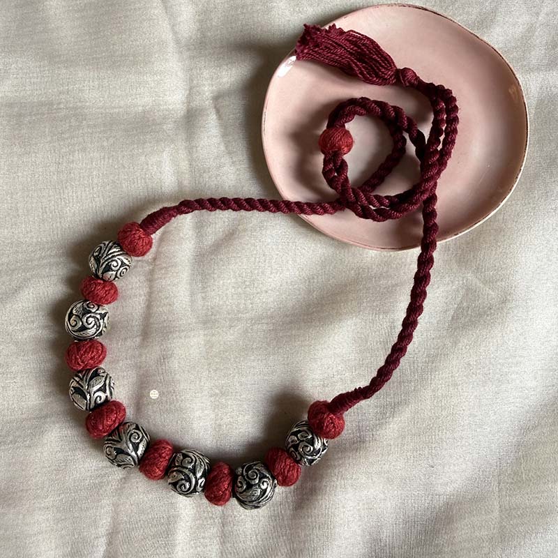Sterling Silver Chitai Bead Necklace