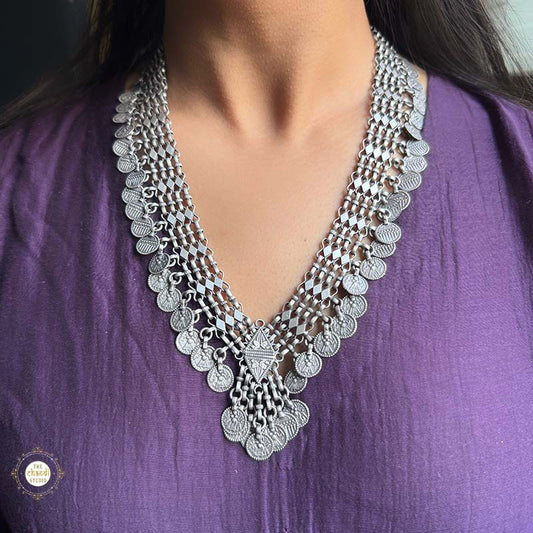 925 Sterling Silver Tribal Necklace