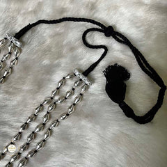 925 Sterling Silver Sadabhar Dholki Bead Thread Necklace