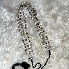 925 Sterling Silver Sadabhar Dholki Bead Thread Necklace