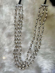 925 Sterling Silver Sadabhar Dholki Bead Thread Necklace