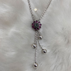 Nazaakat Floral Drop Necklace