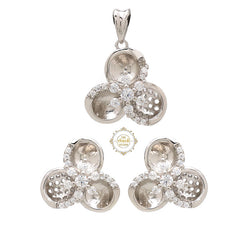 Sparkling Treasure Pendant Earring Set