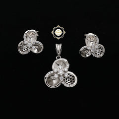 Sparkling Treasure Pendant Earring Set