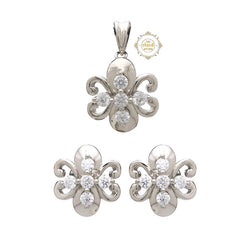 Sparkling Treasure Pendant Earring Set