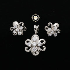 Sparkling Treasure Pendant Earring Set