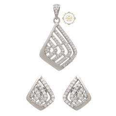 Sparkling Treasure Pendant Earring Set